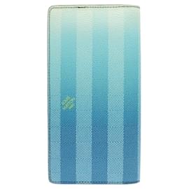Louis Vuitton-Louis Vuitton Portefeuille Brazza Men's Long Wallet-Blue