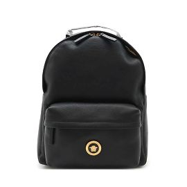 Versace Medusa Leder-Rucksack Schwarz