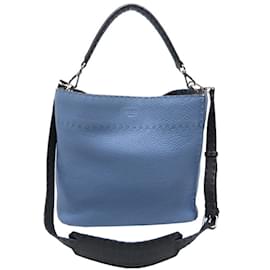 Fendi-Sac à bandoulière Fendi Selleria Anna pour femmes-Bleu