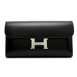 Hermès Portafoglio Donna Hermes Constance Long D Inciso Nero