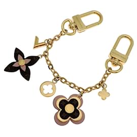 Louis Vuitton-Louis Vuitton Bag Charm Chain Blooming Flower Keychain-Brown,Pink