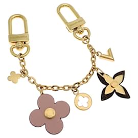Louis Vuitton-Louis Vuitton Bag Charm Chain Blooming Flower Keychain-Brown,Pink