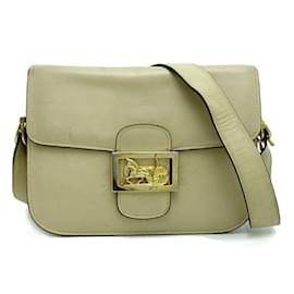 Céline-Celine Horsecarriage Women's Shoulder Bag-Cream
