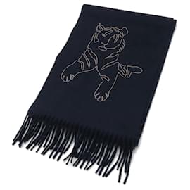 Hermès-Hermes Royal Tiger Brode Embroidered Cashmere Stole-Other