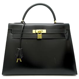 Hermès-Hermes Kelly 32 Handbag-Black