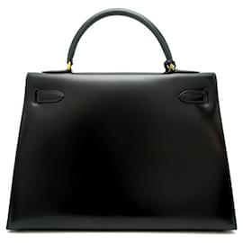 Hermès-Sac à main Hermes Kelly 32-Noir