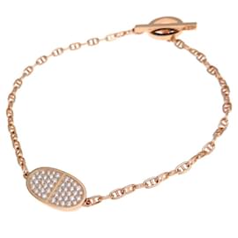 Hermès-Hermes Chaine d'Ancre Verso Diamond Charm Bracelet-Other