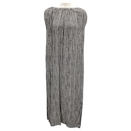 Autre Marque-Hatch Black / Beige Printed Long Cape Dress-Black
