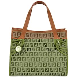 Fendi-Sac à main Fendi Zucchino-Marron
