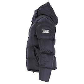 Burberry-Veste à boutons Burberry en polyamide noir-Noir