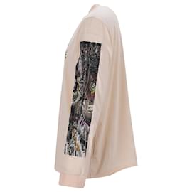 Acne-Acne Studios Video-Print T-shirt in Beige Cotton-Beige