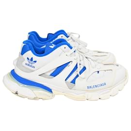 Balenciaga-Balenciaga X Adidas Forum Trainers In Blue Polyurethane-Blue