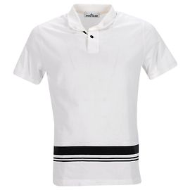 Polo de algodão branco Stone Island Marina Branco
