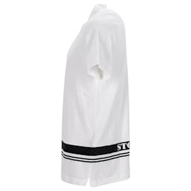Stone Island-Polo en coton blanc Stone Island Marina-Blanc