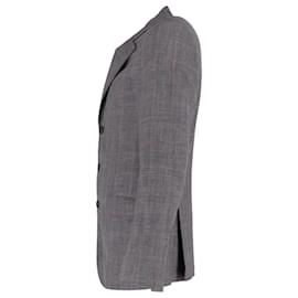 Brunello Cucinelli-Brunello Cucinelli Plaid Blazer in Grey Wool-Grey