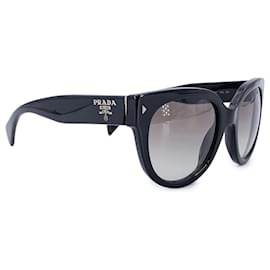 Prada-Black Cat Eye Acetate SPR17O Sunglasses 54/22 140mm-Black