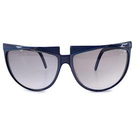 Gianni Versace-Vintage Blue Grey Acetate Sunglasses 60/12 140mm-Blue