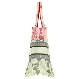 Dior-Dior Embroidered Large Dioramour D-Royaume Book Tote in Red Canvas-Other