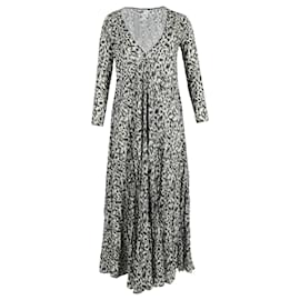 Zimmermann- Zimmermann Printed Maxi Dress in Black and White Silk-Black