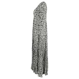 Zimmermann- Zimmermann Printed Maxi Dress in Black and White Silk-Black