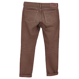 Brunello Cucinelli-Brunello Cucinelli Jeans in Brown Cotton-Brown