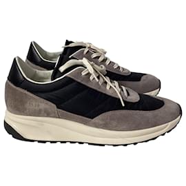 Autre Marque-Common Projects Track Classic Leather-Trimmed Ripstop Sneakers in Gray Suede-Grey
