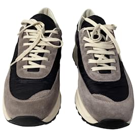 Autre Marque-Common Projects Track Classic Leather-Trimmed Ripstop Sneakers in Gray Suede-Grey