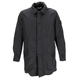 Stone Island-Manteau Micro Reps en Polyester Noir de Stone Island-Noir