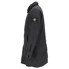 Stone Island-Manteau Micro Reps en Polyester Noir de Stone Island-Noir