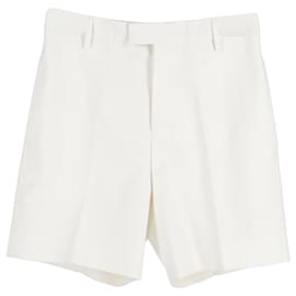 Alexander Mcqueen-Alexander McQueen Tailored Shorts in White Cotton -White