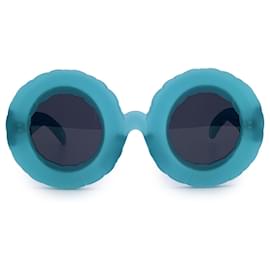 Jeremy Scott-by Linda Farrow Blue Oversize JSPool/3 Sunglasses 145 mm-Turquoise