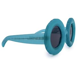 Jeremy Scott-by Linda Farrow Blue Oversize JSPool/3 Sunglasses 145 mm-Turquoise