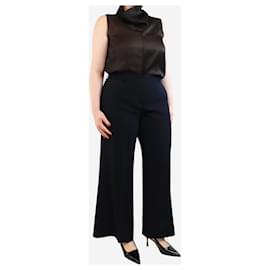 Alberto Biani-Navy straight-leg trousers - size UK 18-Blue