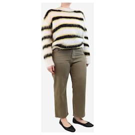 Autre Marque-Khaki wide-leg jeans - size UK 10-Brown