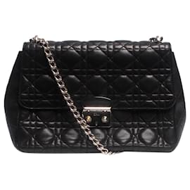Christian Dior-Black Miss Dior leather shoulder bag-Black