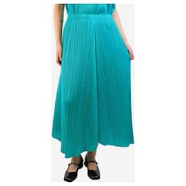Pleats Please-Turquoise pleated skirt - size UK 8-Green