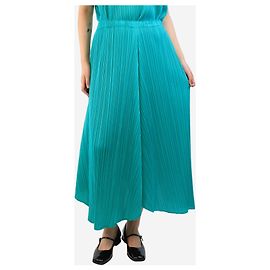 Pleats Please Jupe plissée turquoise - taille UK 8 Vert