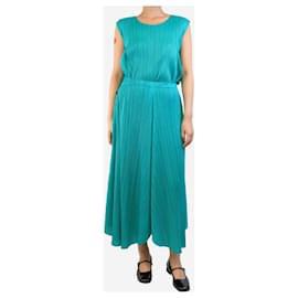 Pleats Please-Turquoise pleated skirt - size UK 8-Green