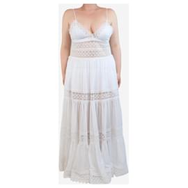 Autre Marque-White embroidered tiered sundress - size L-White