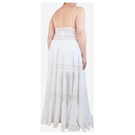 Autre Marque-White embroidered tiered sundress - size L-White