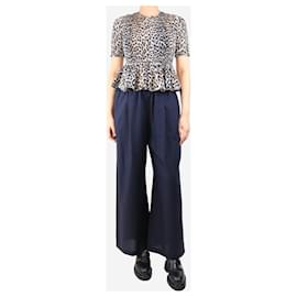 Autre Marque-Navy wide-leg pants - size UK 8-Blue