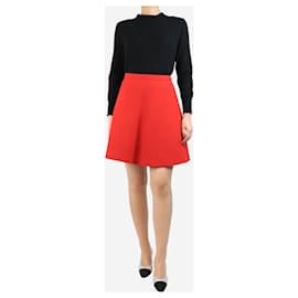 Miu Miu-Red wool mini skirt - UK 8-Red