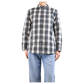 Autre Marque-Black and cream fleece-lined check shacket - size S-Black