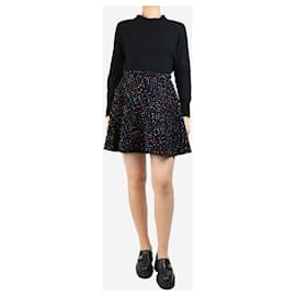 Valentino-Tweed skater skirt - size UK 8-Multiple colors
