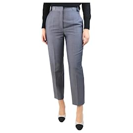 Prada-Grey wool-blend trousers - size UK 8-Grey