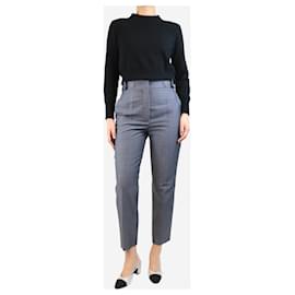 Prada-Grey wool-blend trousers - size UK 8-Grey