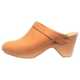 Isabel Marant-Tan leather clogs - size EU 40-Brown