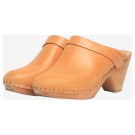 Isabel Marant-Tan leather clogs - size EU 40-Brown