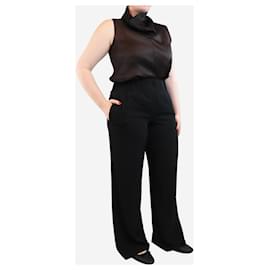 Autre Marque-Black Fluid wide-leg trousers - size L-Black