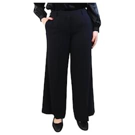 Alberto Biani-Black straight-leg trousers - size UK 16-Black
